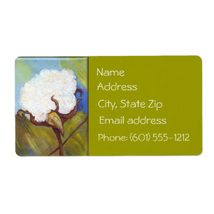 Cotton Boll Address Label