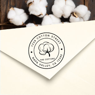 Cotton Boll   Create Your Own Return Address Self-inking Stamp