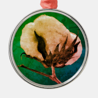 Cotton Boll Metal Tree Decoration