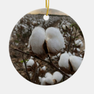 Cotton Boll Sunset Ceramic Tree Decoration