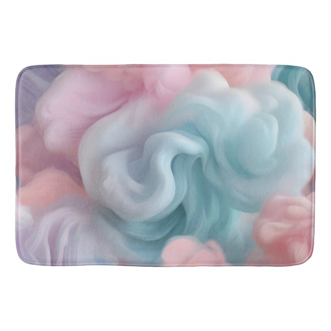 Cotton Candy Abstract Bath Mat (Front)