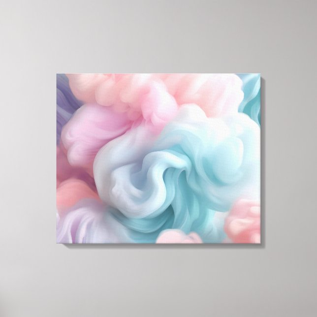 Cotton Candy Abstract Canvas Print (Front)