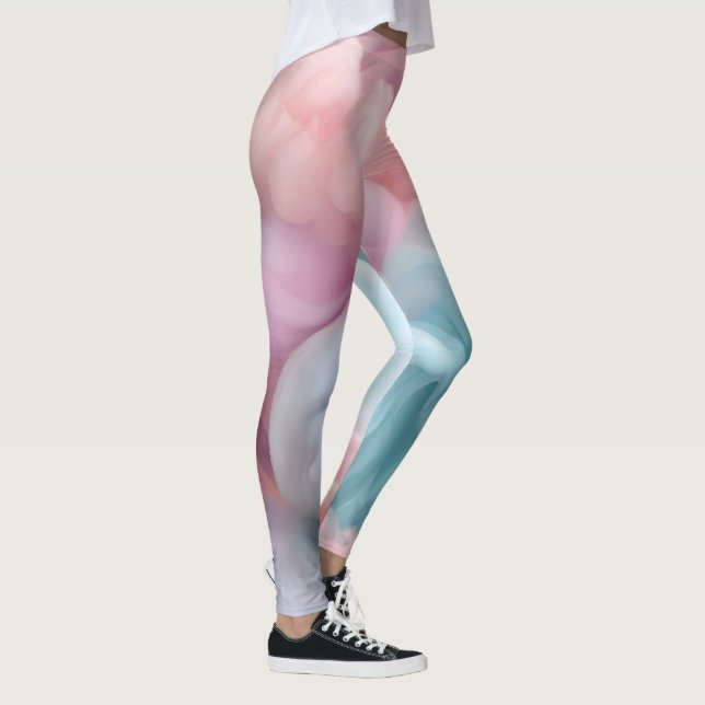 Cotton Candy Abstract Leggings (Right)
