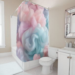Cotton Candy Abstract Shower Curtain