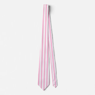 Cotton Candy and White Vertical Stripes Tie