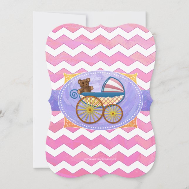 Cotton Candy Baby Stuff Invitation (Front)