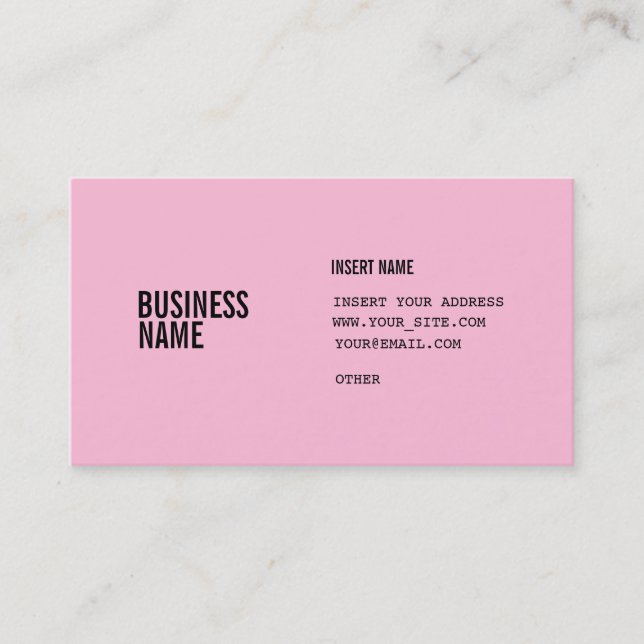Cotton Candy Black Condensed Fonts Business Card (Front)