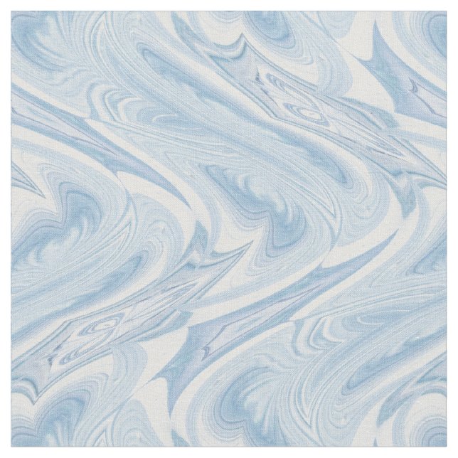 Cotton Candy Blue Swirl Fabric (Close Up)