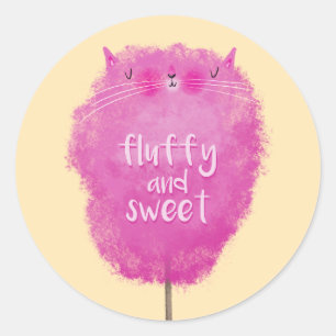 Cotton Candy Cat Sticker