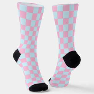 Cotton Candy Checkerboard Socks