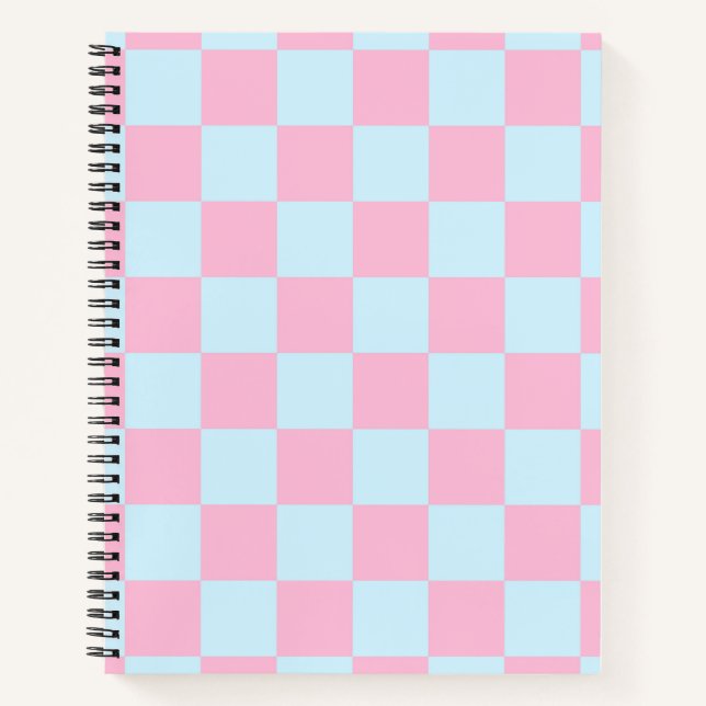 Cotton Candy Chequerboard Notebook (Front)