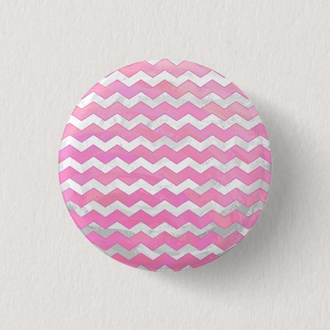 Cotton Candy Chevon Pattern 3 Cm Round Badge (Front)
