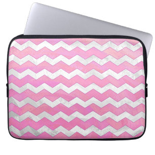 Cotton Candy Chevon Pattern Laptop Sleeve