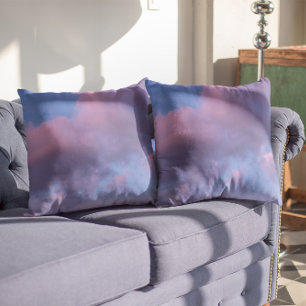 Cotton Candy Clouds at Sunset Cushion