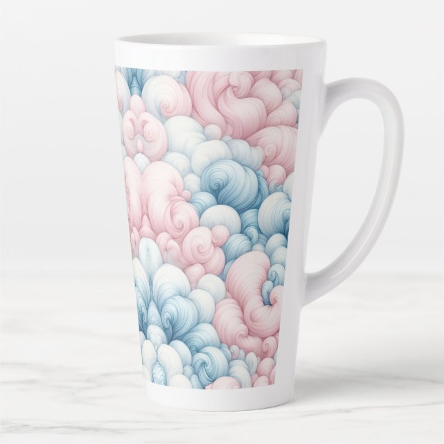 Cotton Candy Clouds Latte Mug (Right)
