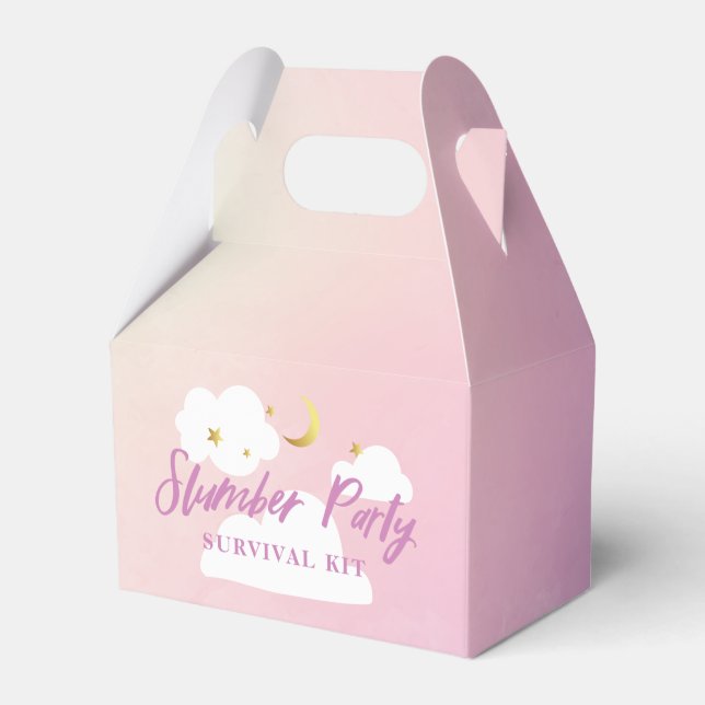 Cotton Candy Clouds Slumber Party Favour Box (Front Side)