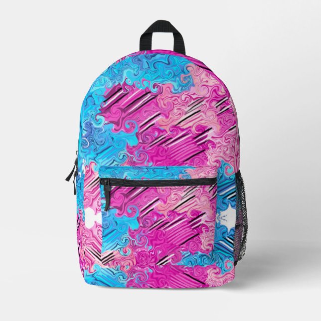 Cotton candy dreams   printed backpack (Front)