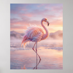 Cotton Candy Flamingo Poster