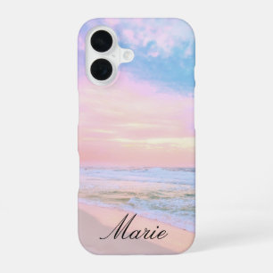 Cotton Candy Florida Beach Sunrise Name Phone Case