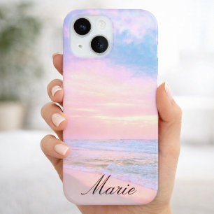 Cotton Candy Florida Beach Sunrise Name Phone Case