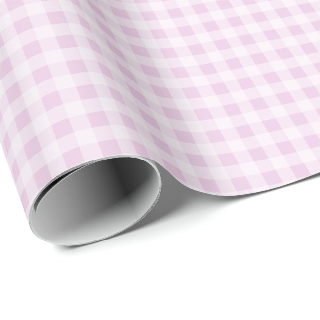 Cotton Candy Gingham Wrapping Paper (Roll Corner)