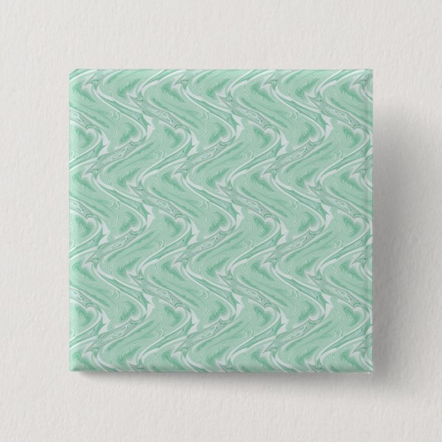Cotton Candy Green Abstract 15 Cm Square Badge (Front)