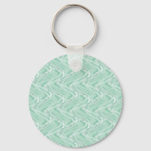 Cotton Candy Green Abstract Key Ring