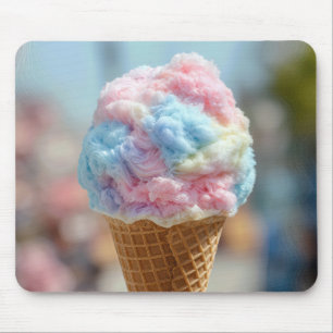 Cotton Candy in a Waffle Cone Mouse Pad