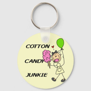 Cotton Candy Junkie Tshirts and Gifts Key Ring