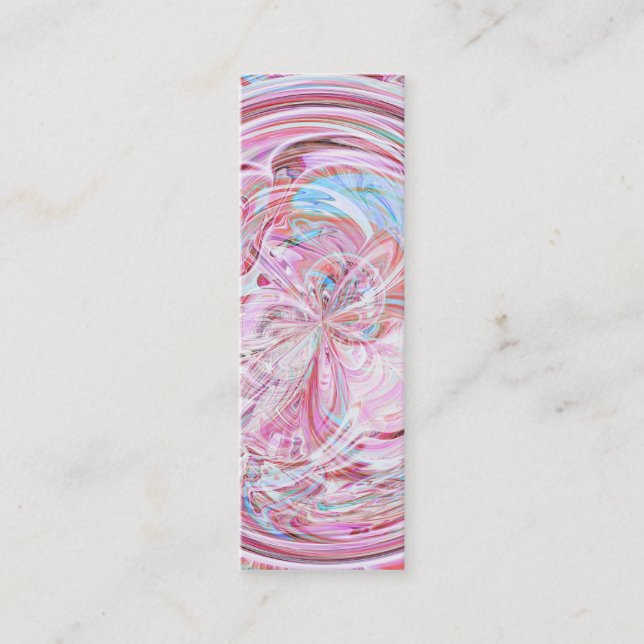 Cotton Candy Mandala Bookmark Business Card (Front)