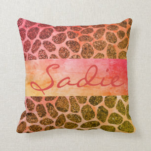 Cotton Candy Patchwork Animal Print Cushion