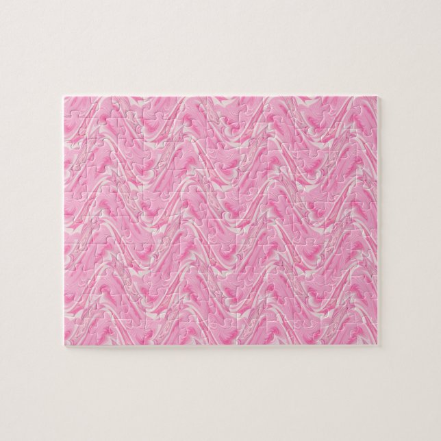 Cotton Candy Pink Abstract Jigsaw Puzzle (Horizontal)