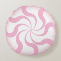 Cotton Candy Pink Candy Throw Pillow