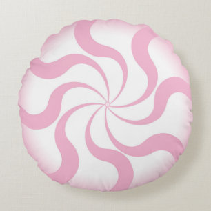 Cotton Candy Pink Candy Throw Pillow