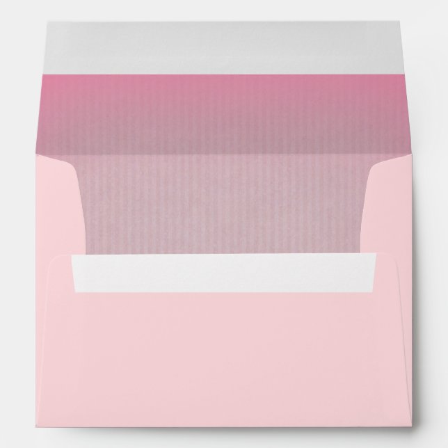 Cotton Candy Pink Envelopes Greeting Card Blank (Back (Bottom))