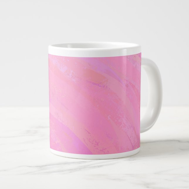 Cotton Candy Pink Large Coffee Mug (Front Right)
