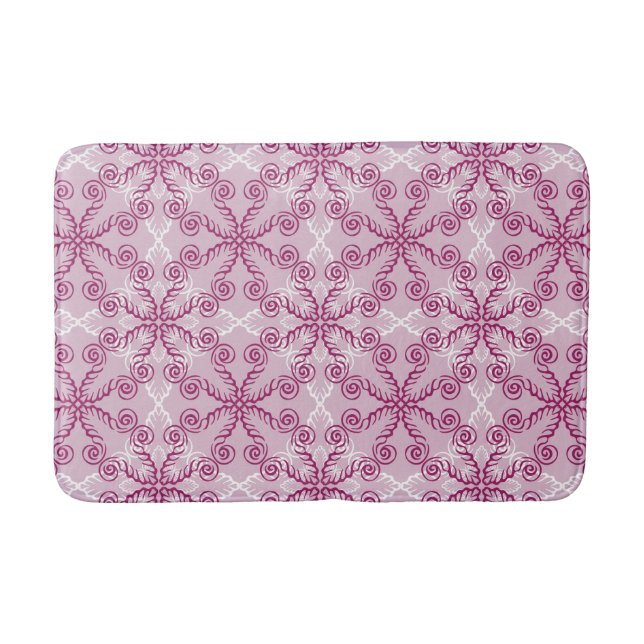 Cotton Candy Pink Swirl Bath Mat (Front)