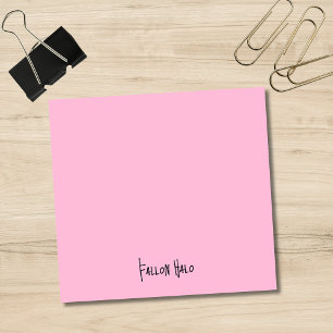 Cotton Candy Professional Minimalist Black Script Post-it Notes