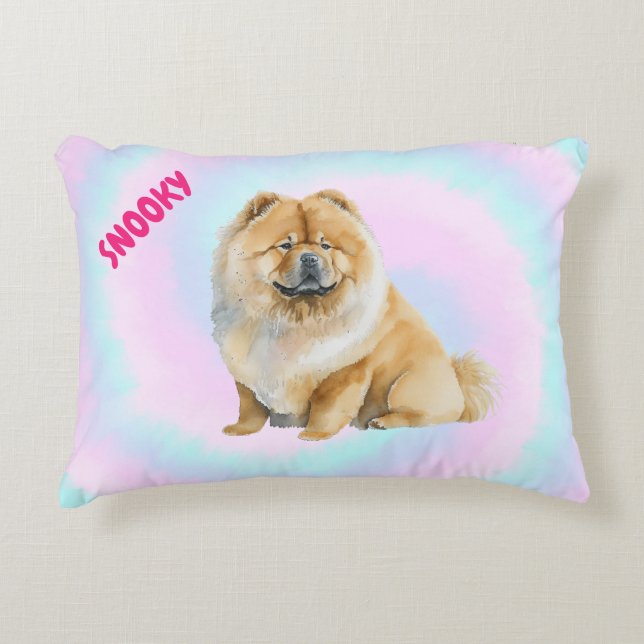 Cotton Candy Puppy Love  Accent Pillow (Front)