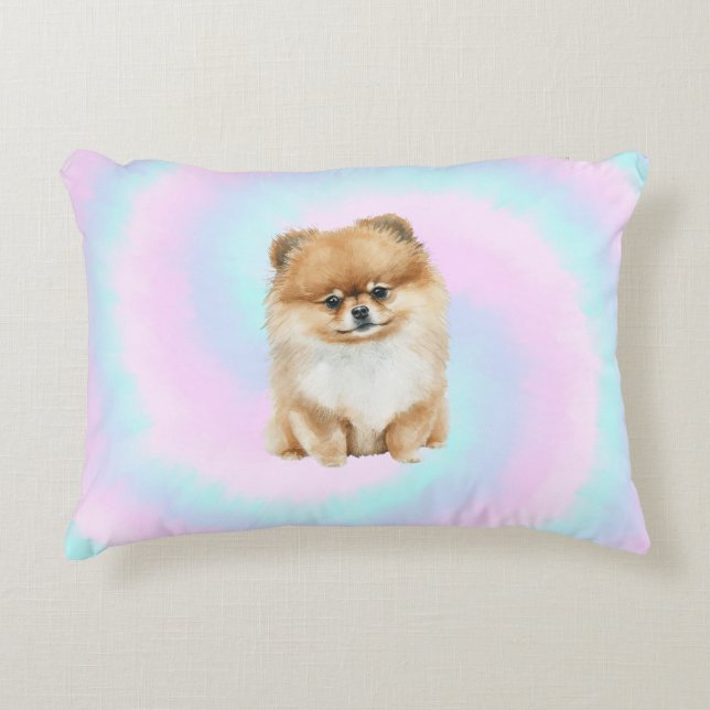 Cotton Candy Puppy Love  Accent Pillow (Front)