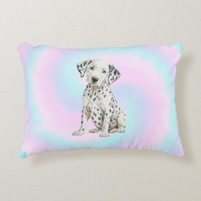 Cotton Candy Puppy Love  Accent Pillow (Front)