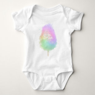 Cotton candy rainbow glitter cute baby bodysuit