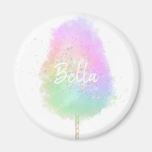Cotton candy rainbow glitter cute classic magnet