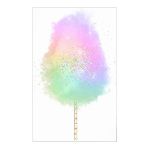Cotton candy rainbow glitter cute poster
