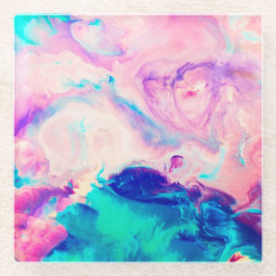 Cotton Candy Signature Marble Glass Coaster