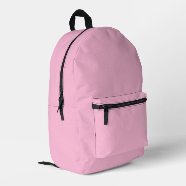 Cotton Candy Solid Colour Printed Backpack (Back Corner Left)