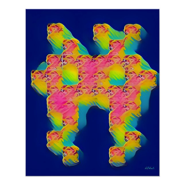 Cotton Candy Spaced Invader Poster (Front)