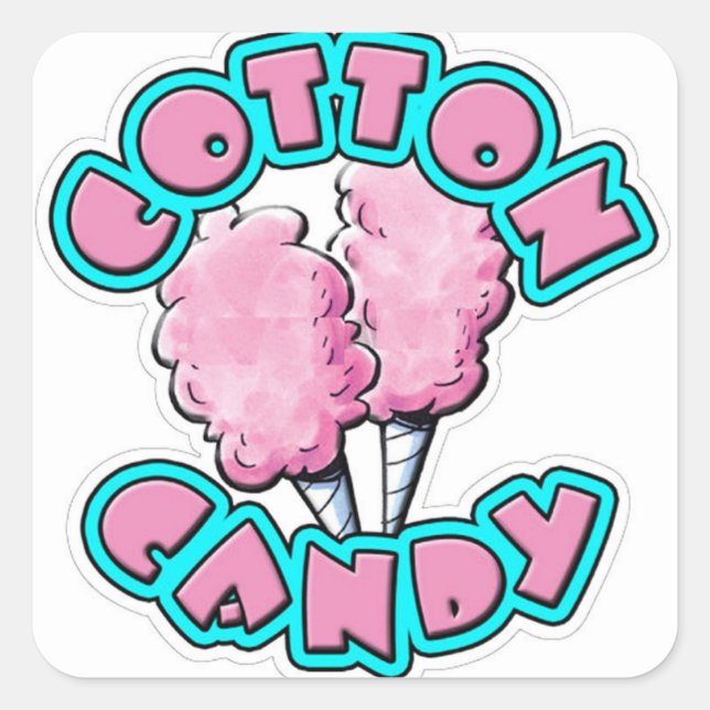 Cotton Candy Square Sticker (Front)
