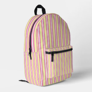 Cotton Candy Striped Pattern  Printed Backpack