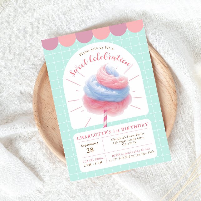 Cotton Candy Sweet Celebration Invitation (Creator Uploaded)